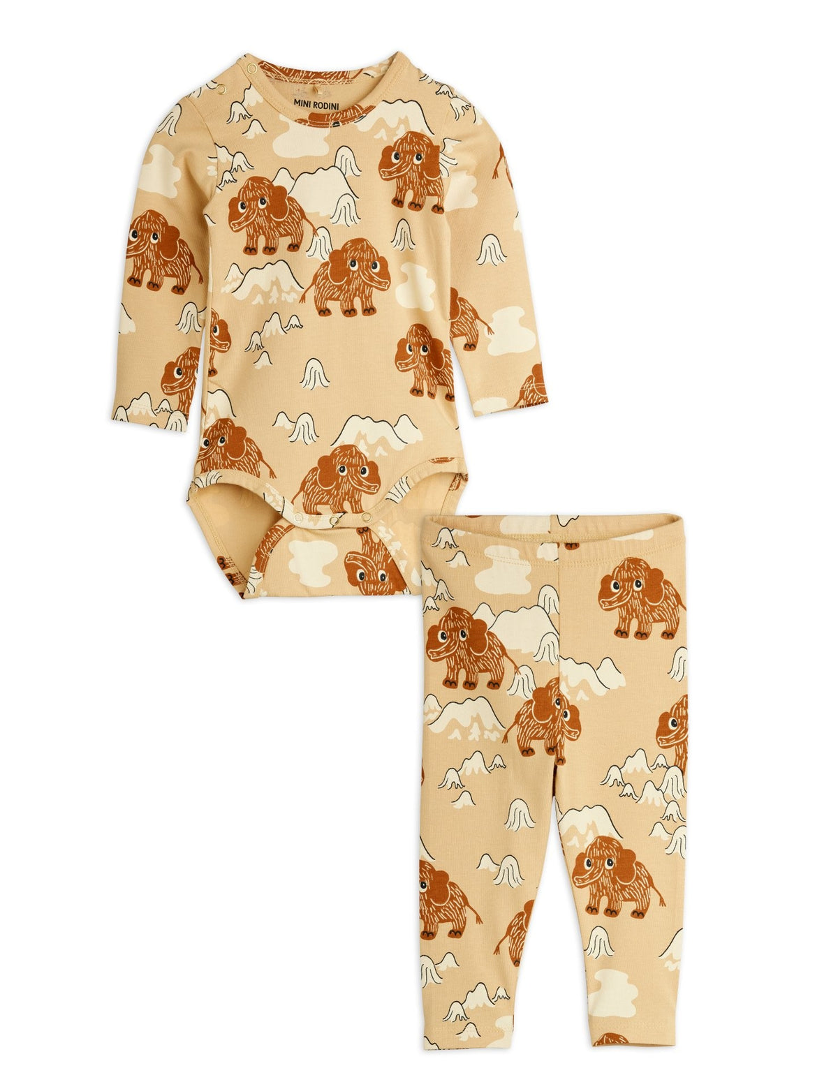 【MINI RODINI ミニロディーニ】Mammoth aop baby set