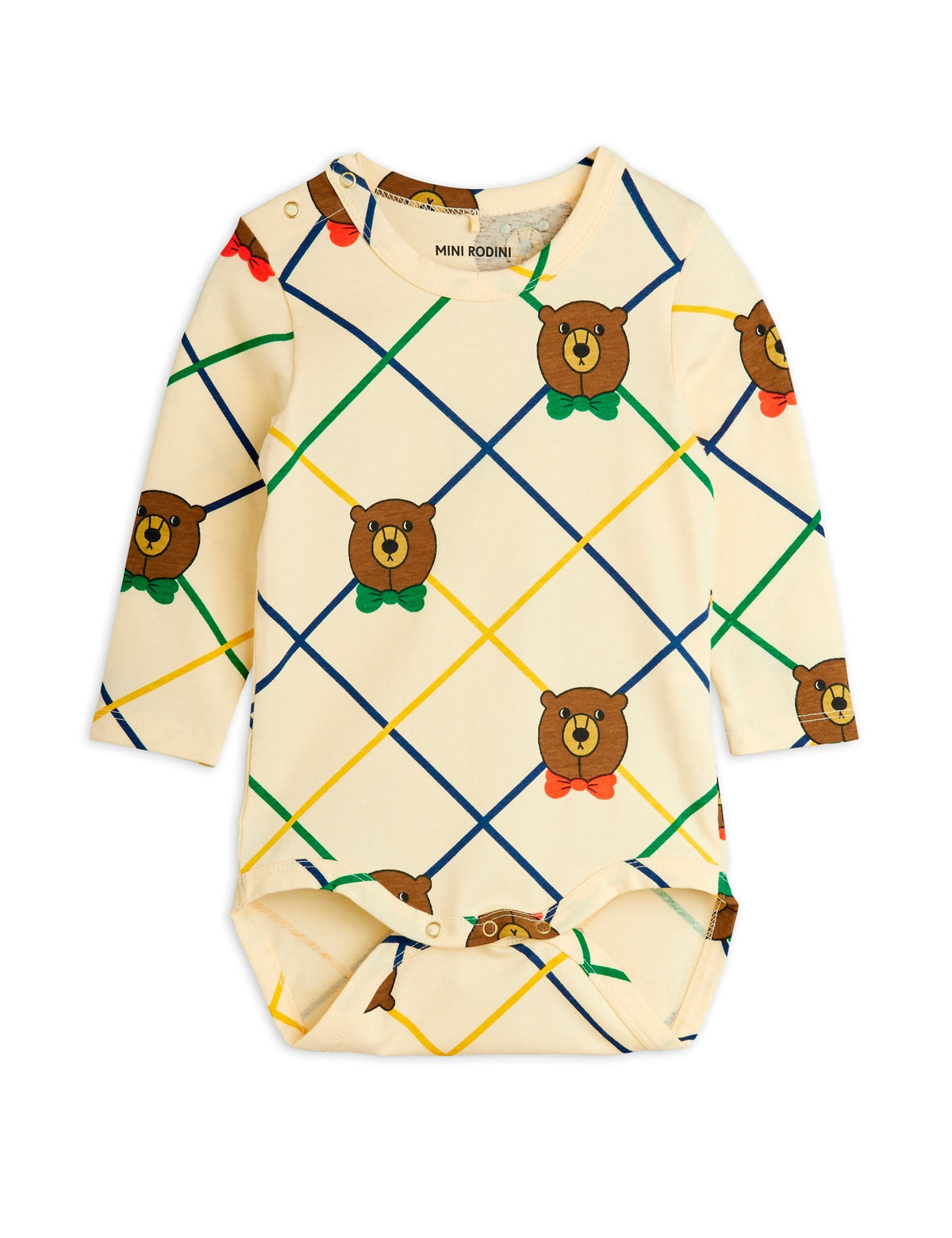 【MINI RODINI ミニロディーニ】Bear check aop ls body