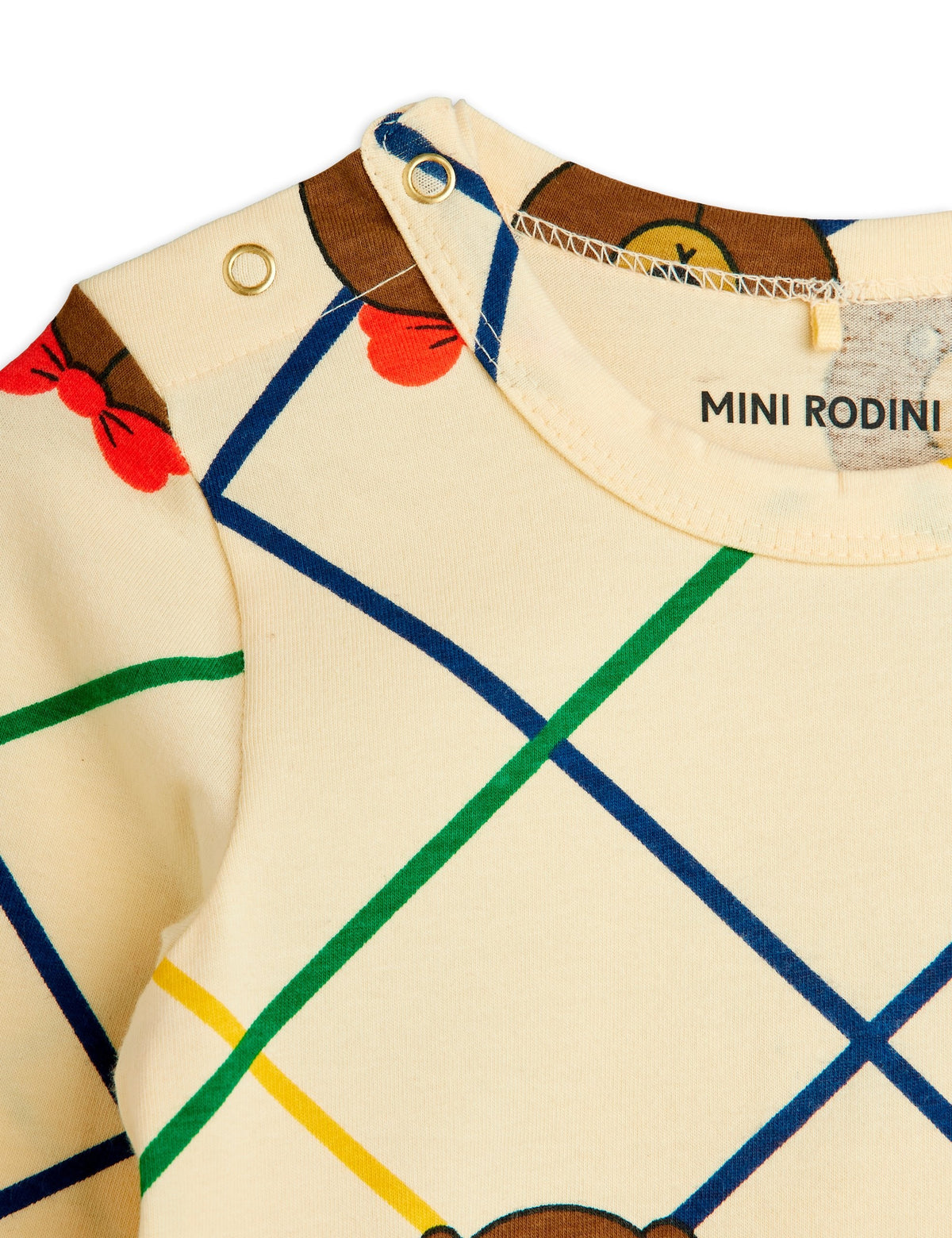 【MINI RODINI ミニロディーニ】Bear check aop ls body