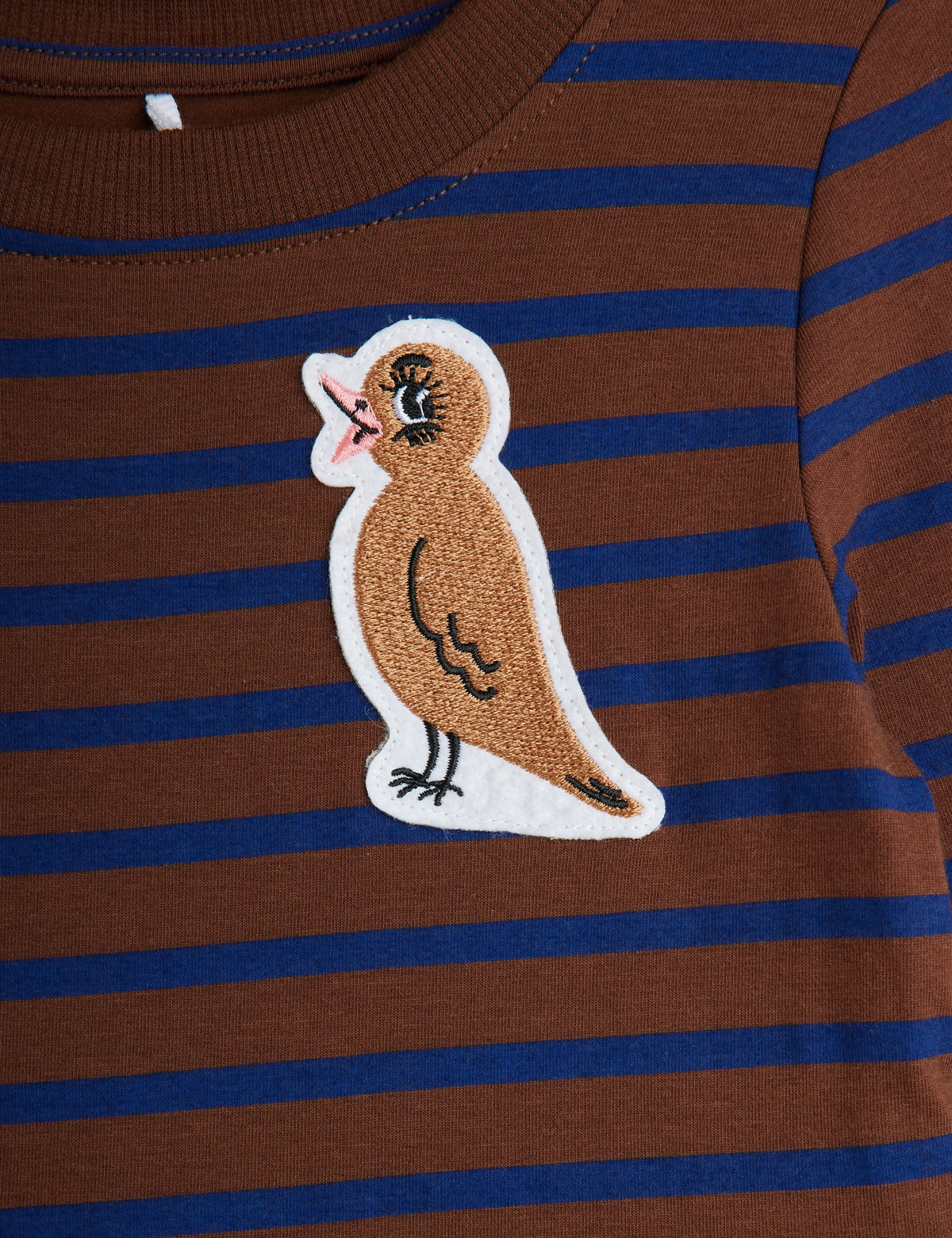 【MINI RODINI ミニロディーニ】Stripe bird patch ls dress