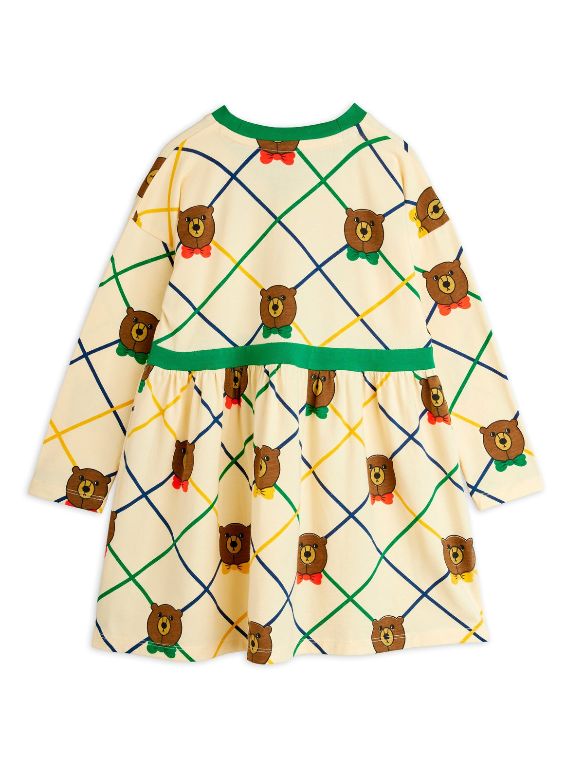 【MINI RODINI ミニロディーニ】Bear check aop ls dress