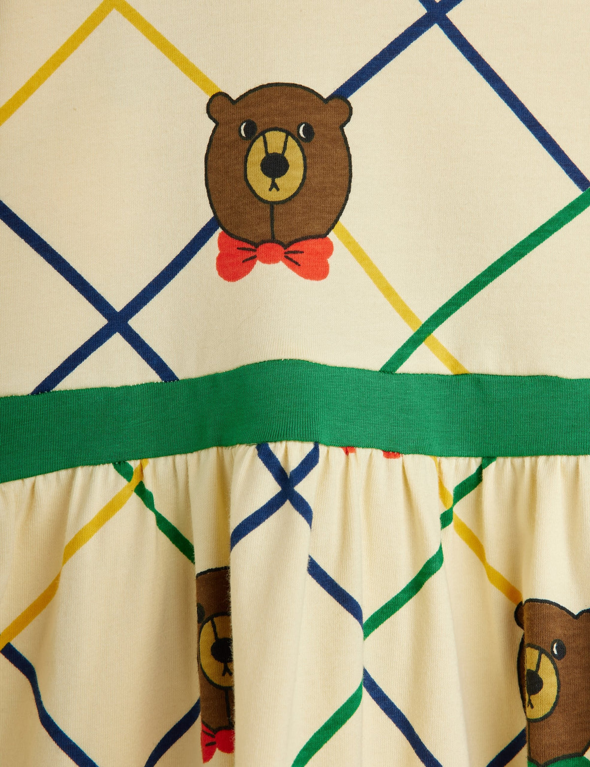 【MINI RODINI ミニロディーニ】Bear check aop ls dress