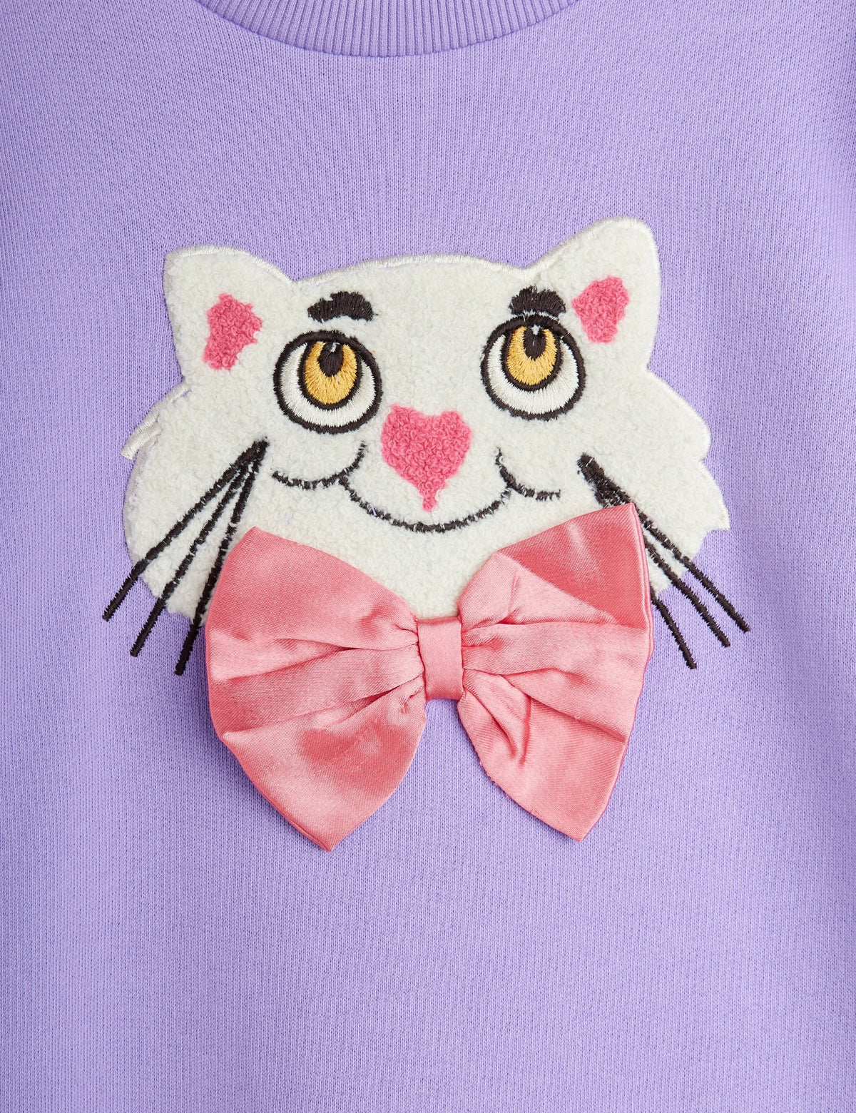 【MINI RODINI ミニロディーニ】Cat with bowtie chenille sweatdress
