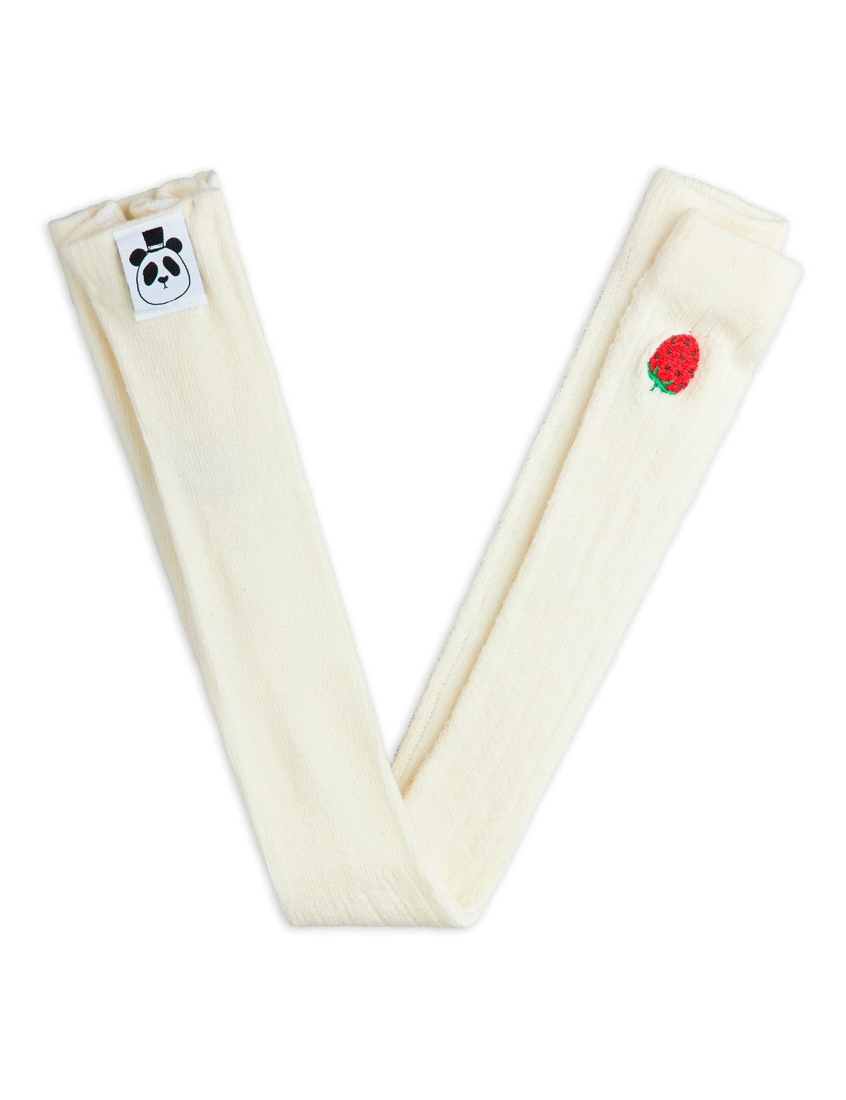 【MINI RODINI ミニロディーニ】Strawberry pointelle leggings 1-pack