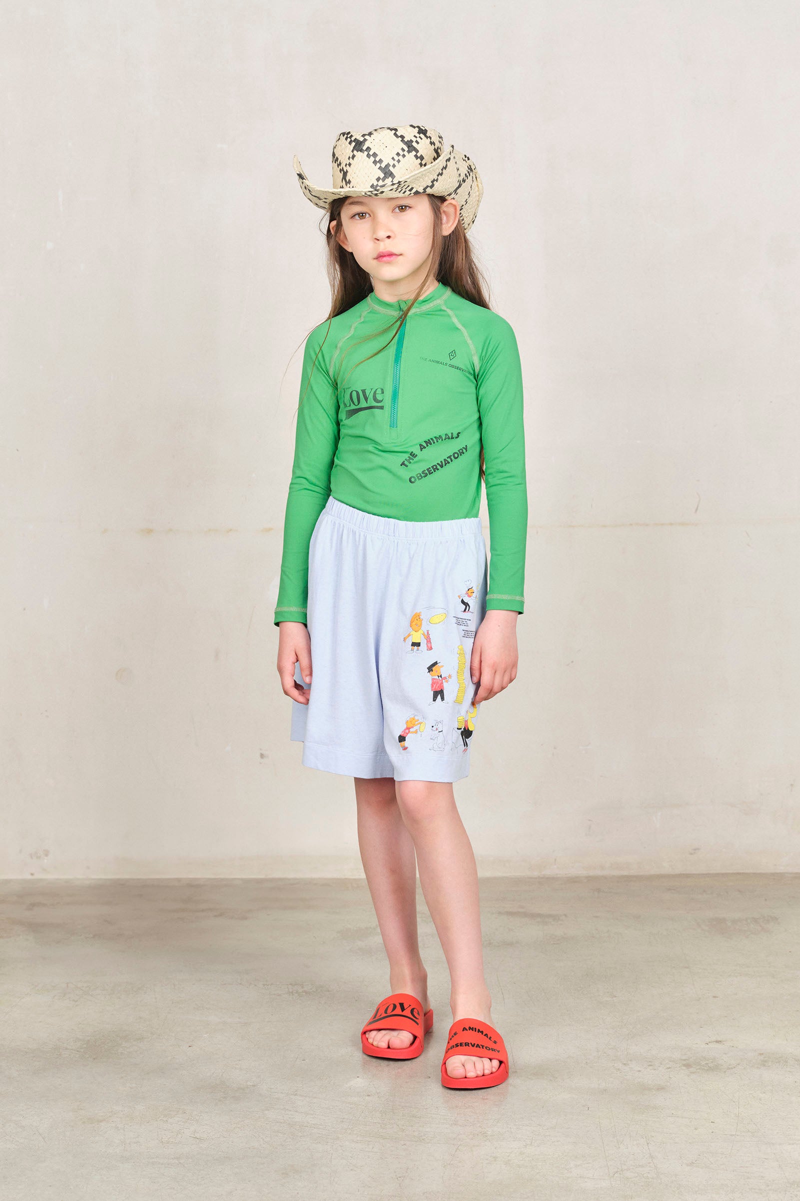 【The Animals Observatory】MOLE KID BERMUDA SHORTS Soft Blue