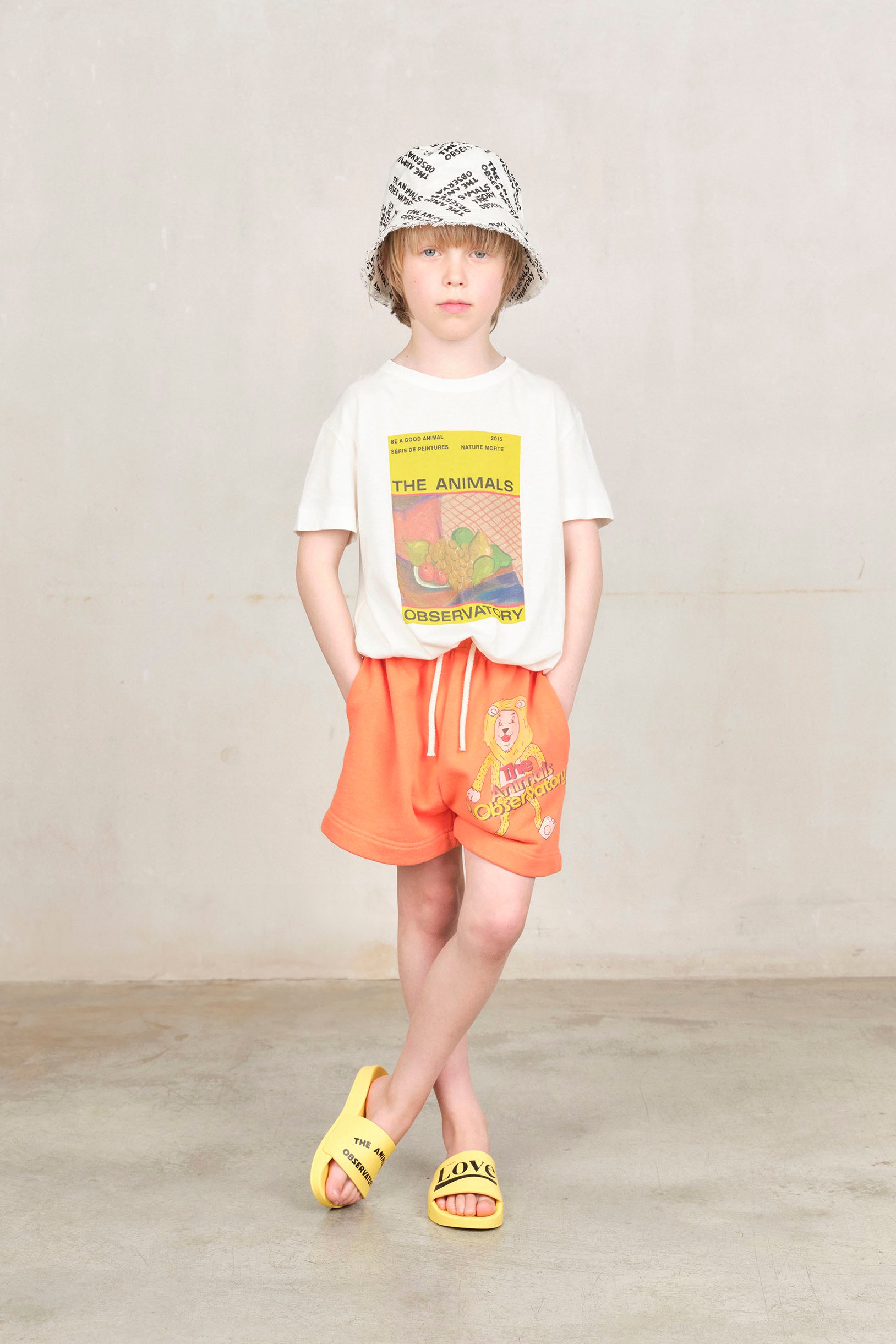 【The Animals Observatory】HEDGEHOG KID SHORTS Salmon