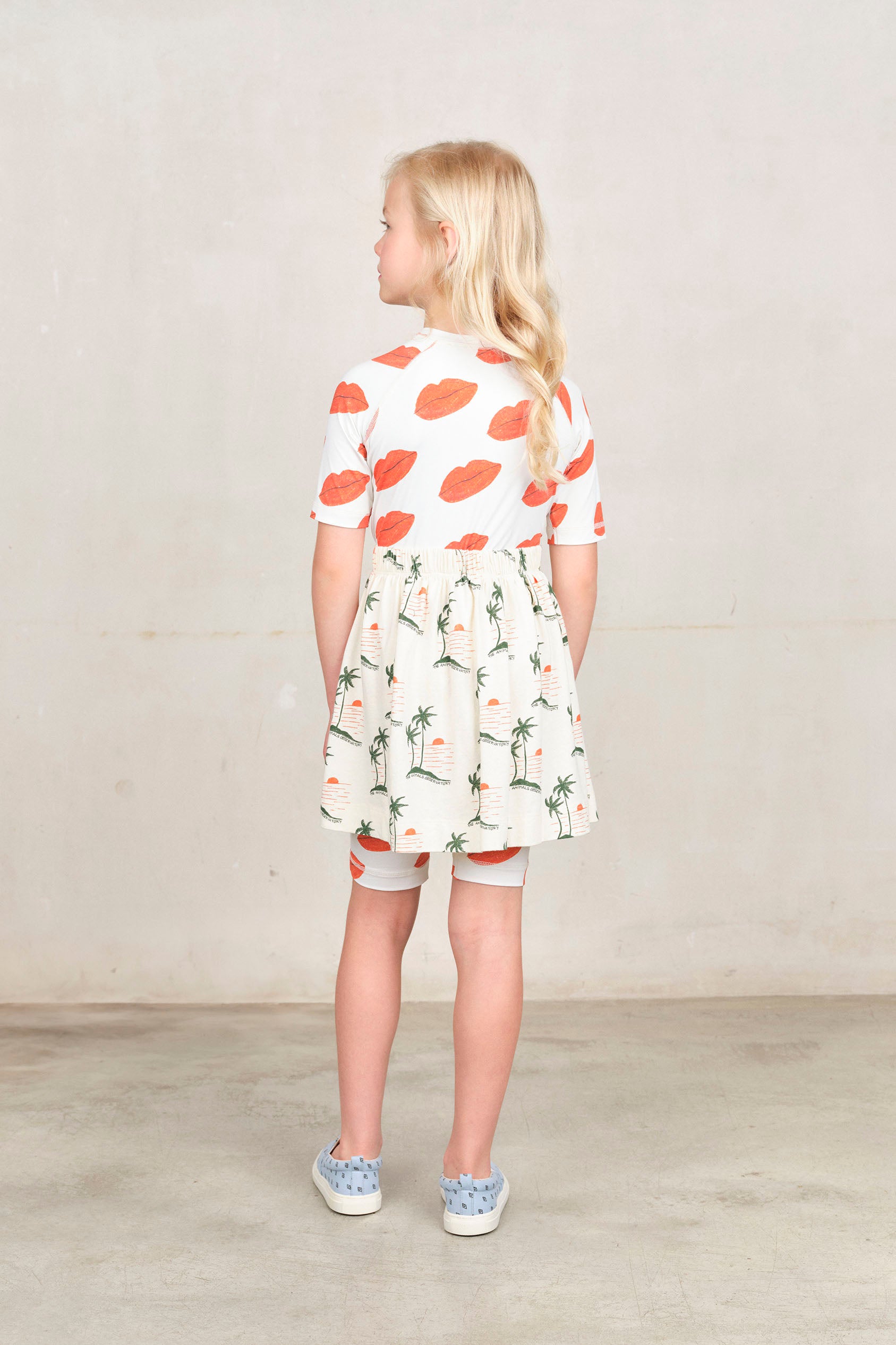 【The Animals Observatory】TURKEY KID SKIRT White Lindo