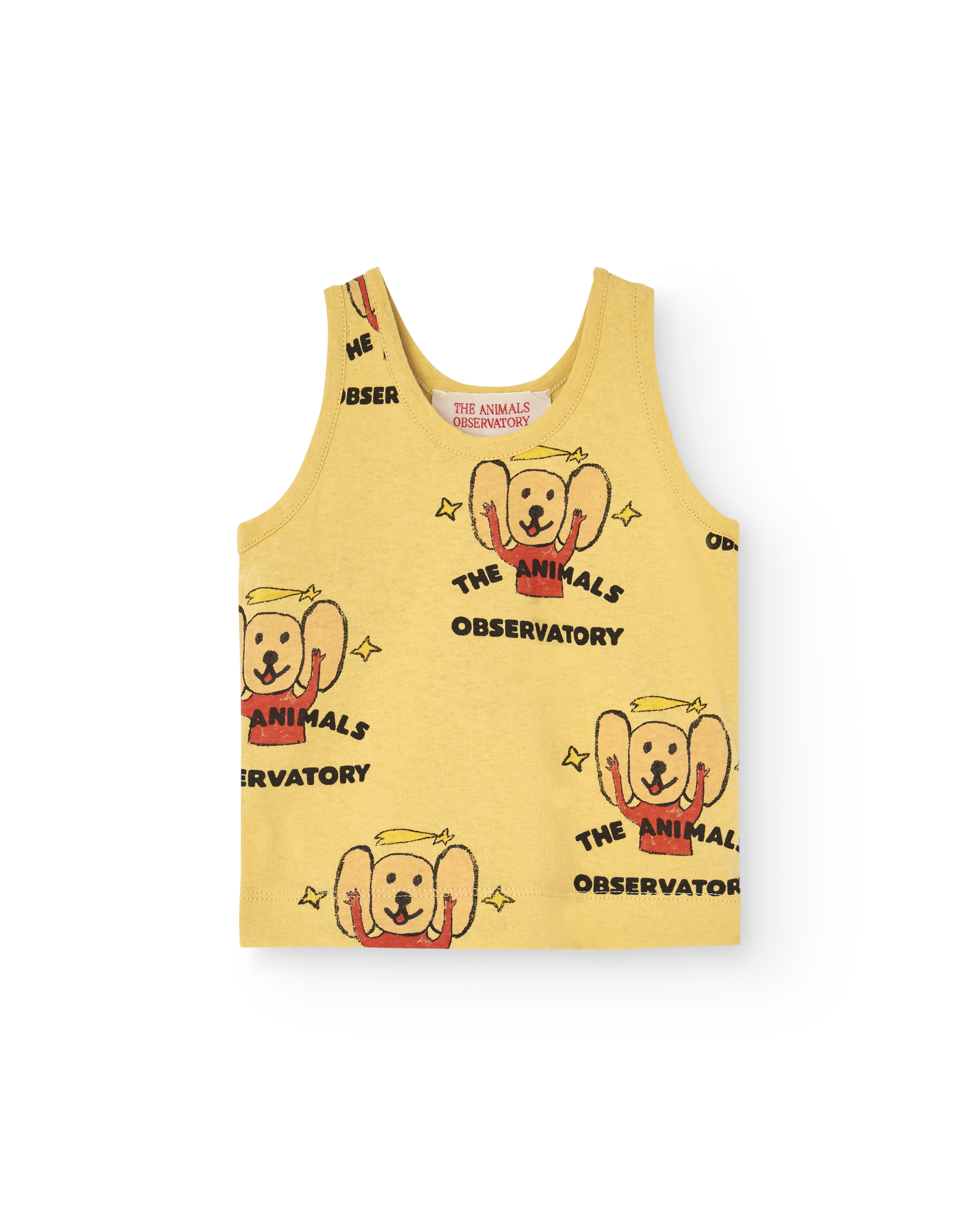 【The Animals Observatory】MACAQUE BABY TANK TOP Yellow Logo