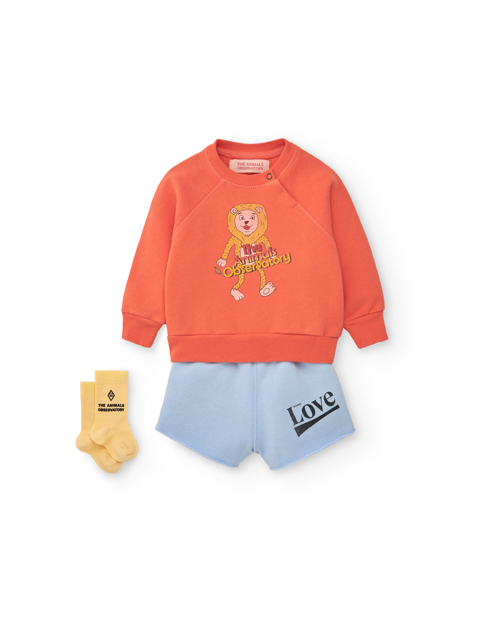【The Animals Observatory】JACKAL BABY SWEATSHIRT Salmon