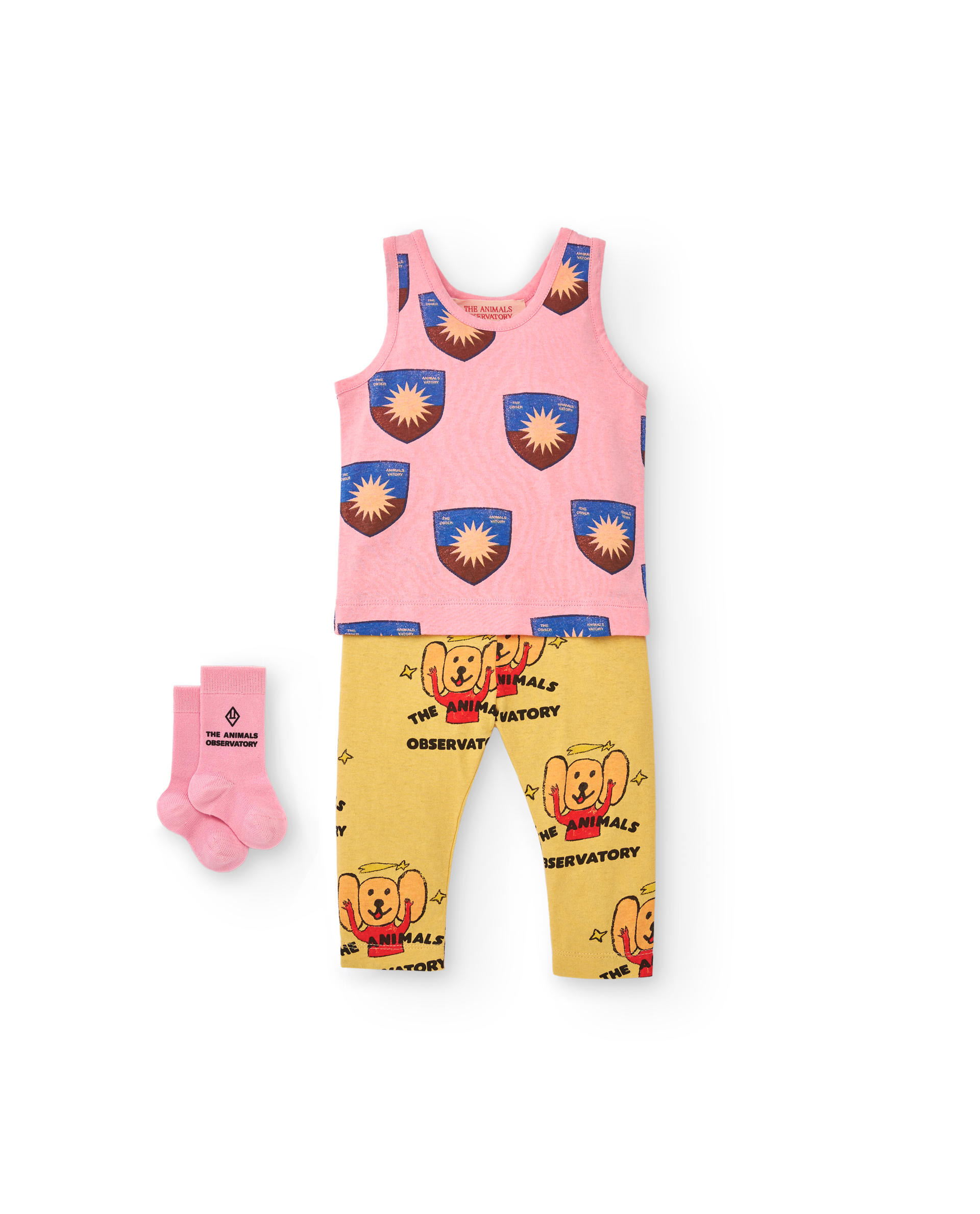 【The Animals Observatory】PENGUIN BABY LEGGINGS Yellow Logo